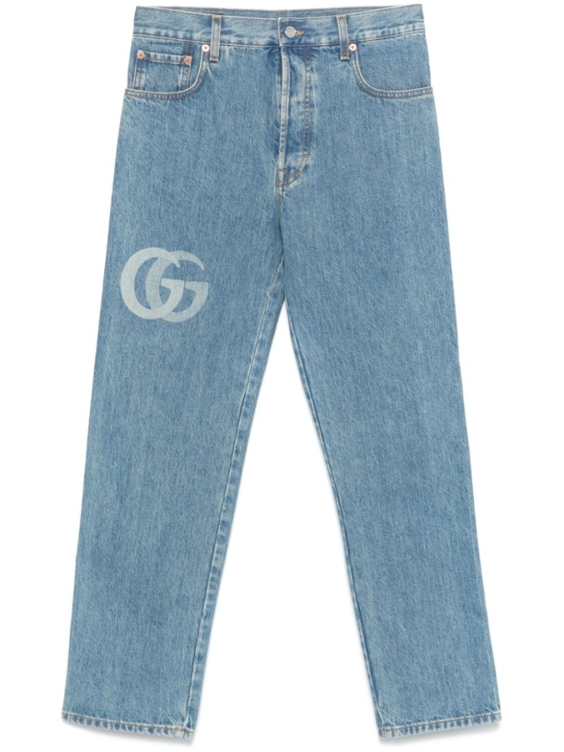 

Укороченные джинсы Gucci, синий