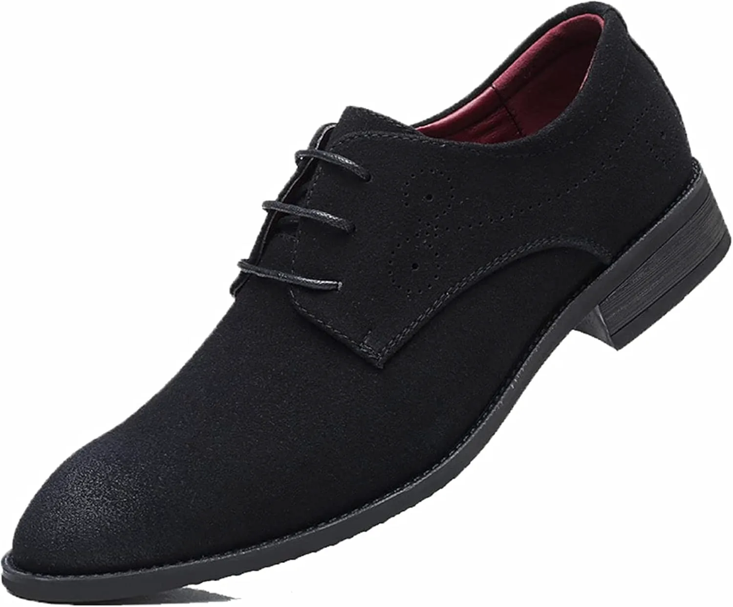 

Мужские официальные туфли Yiozoi, легкие, противоскользящие, с шнуровкой, острый носок, дерби, бизнес, офис, кожа, черный