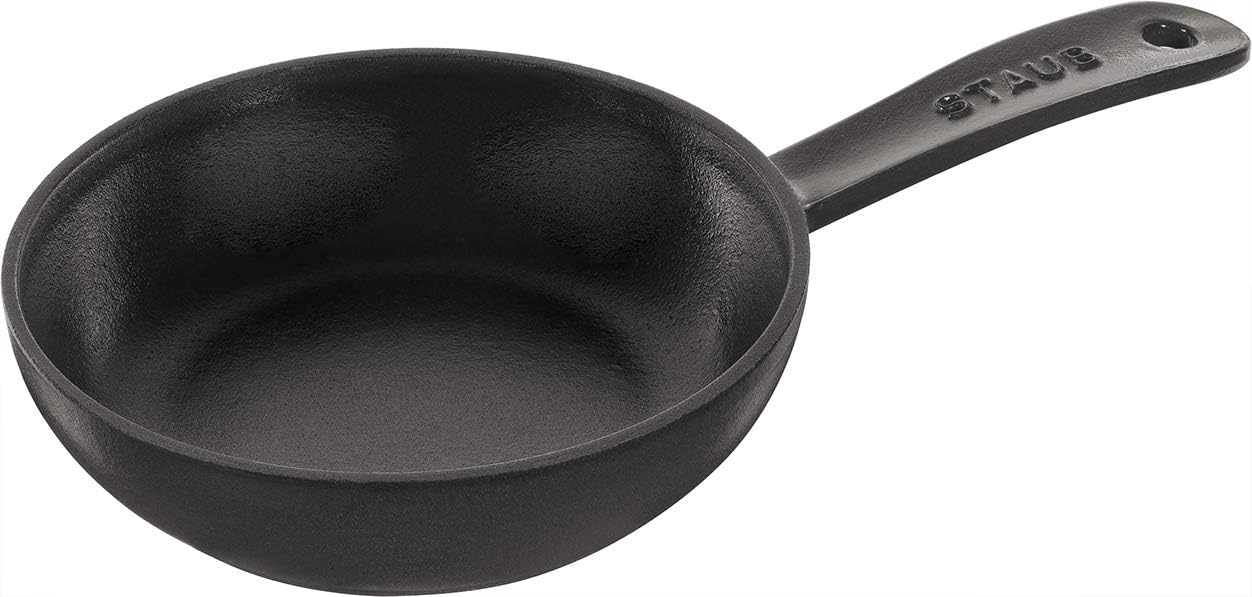 

Staub Skillet 40501-142 Skillet Black 6,3 дюйма (16 см) Сковорода, эмалированное литье, утюг, совместимость с индукционной индукцией, аутентичный японский продукт, Black