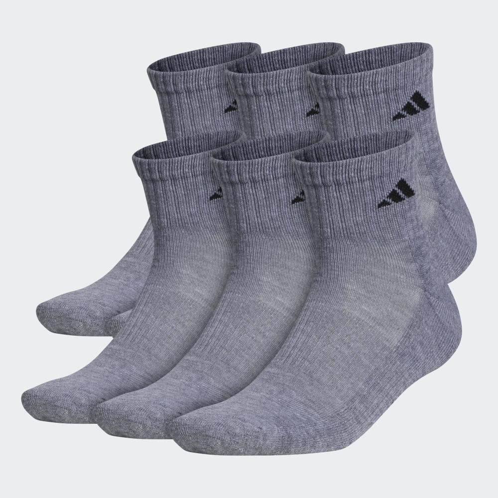 

Носки Adidas Athletic Cushioned Quarter Socks 6 Pairs, цвет Medium Grey Heather