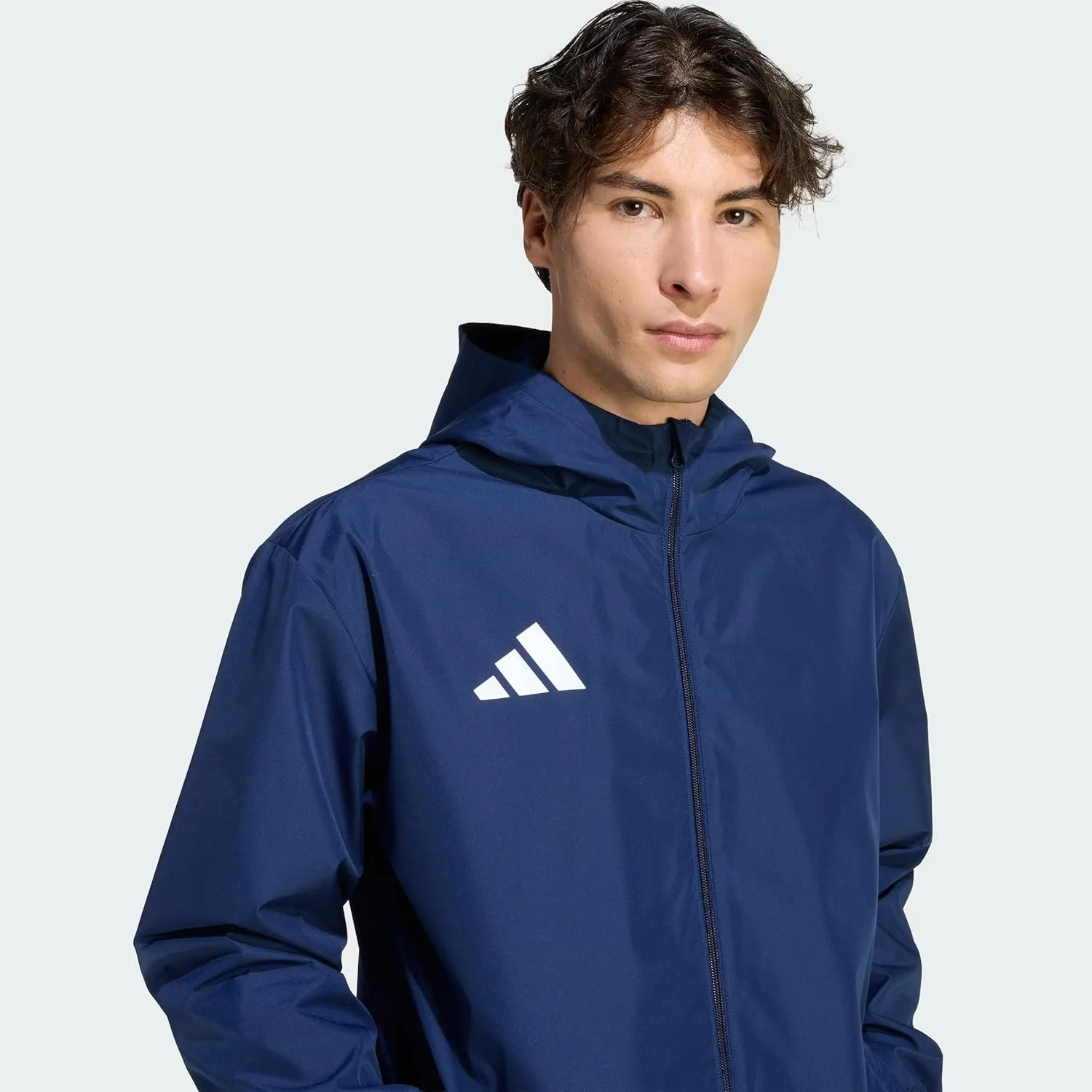 Мужская всепогодная куртка Adidas Entrada 26, сине-белый — фото 2