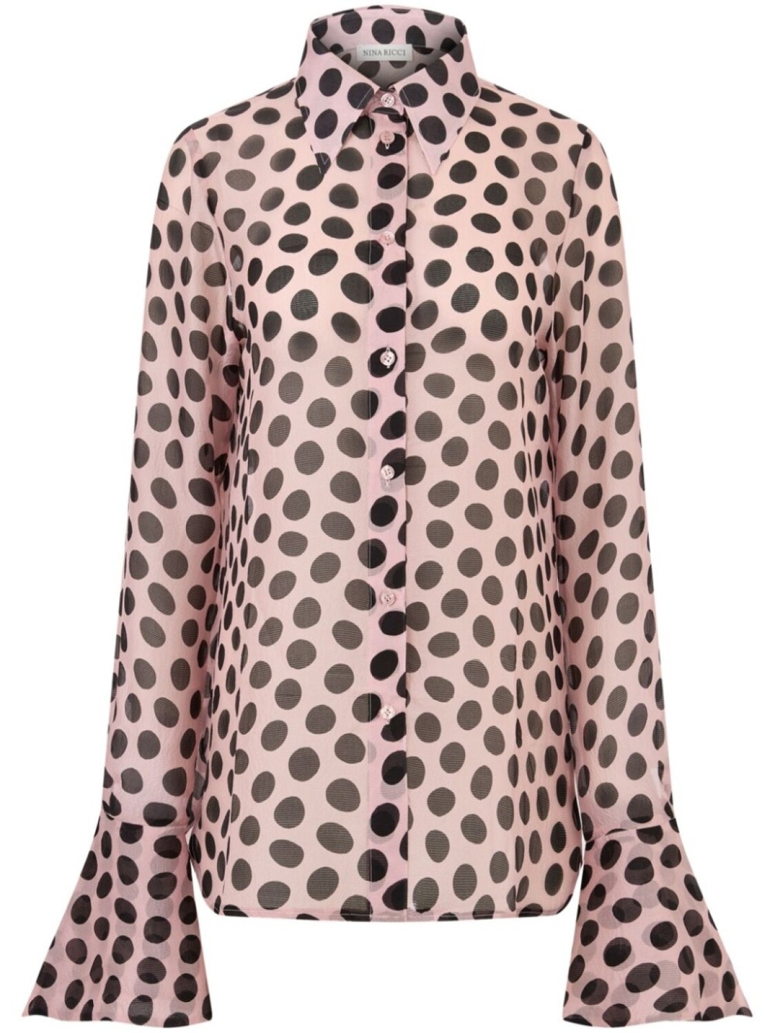 

Nina Ricci рубашка с манжетами колокол, розовый