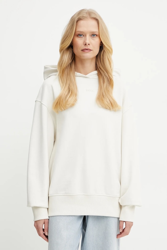 

Хлопковая толстовка Boss Orange, бежевый