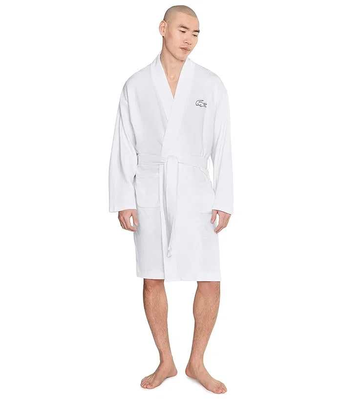 Халат вафельный Lacoste, White — фото 2