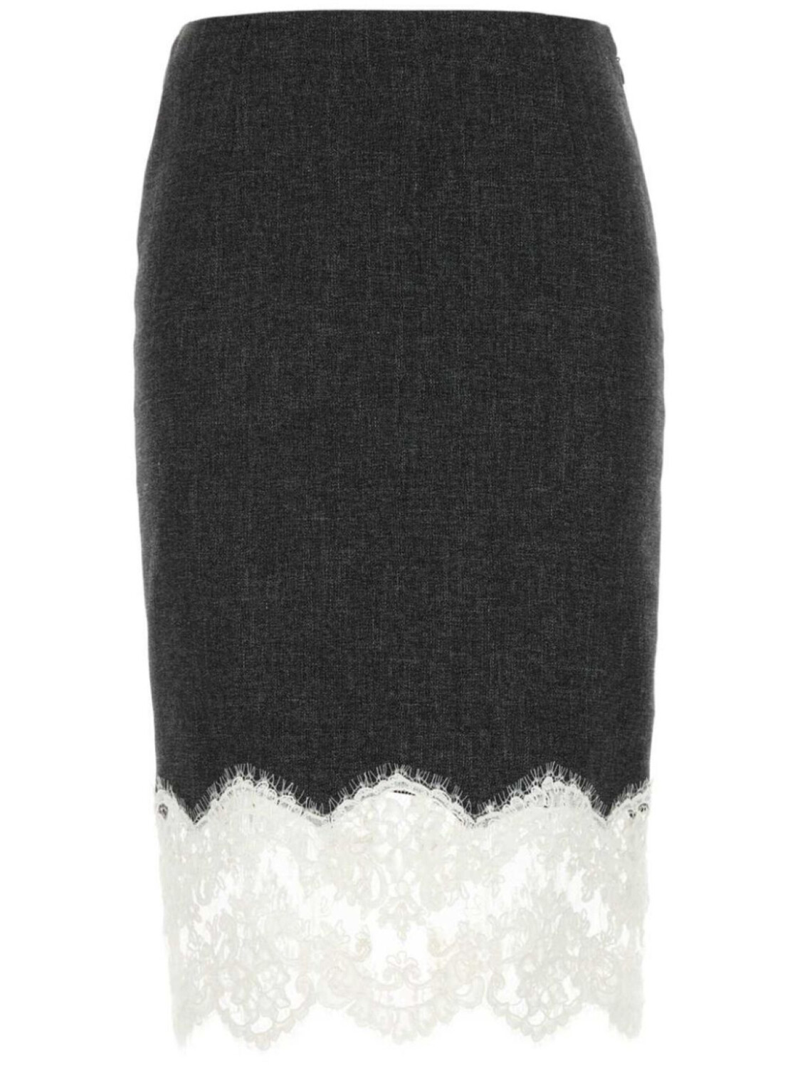 

Blumarine юбка миди с кружевом, черный