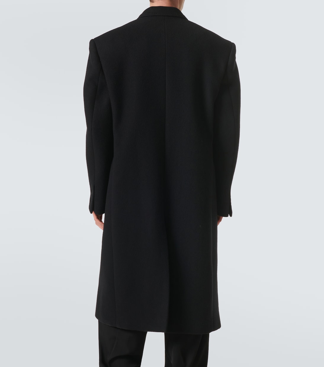 Двубортное кашемировое и шерстяное пальто Balenciaga, 1000-Black — фото 4