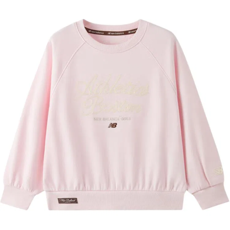 Детский свитшот с круглым вырезом New Balance, Light Pink