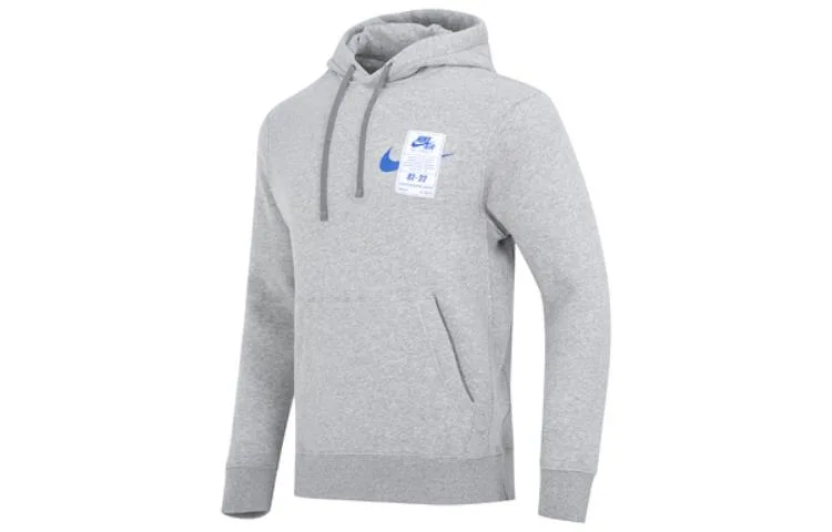 Nike Толстовка мужская темно-серая с капюшоном Moderate Regular
