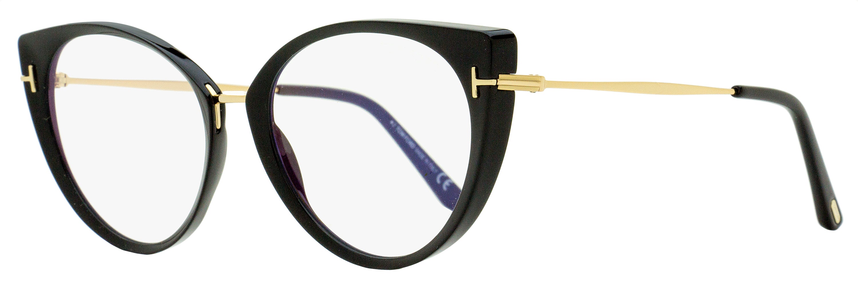 

Женские очки Tom Ford Blue Block TF5815B 001 черные/золотые 54 мм