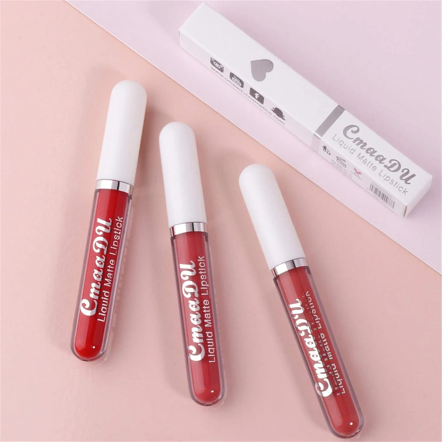 Помада бархатная стойкая Lipstick, белый, 14 г — фото 3