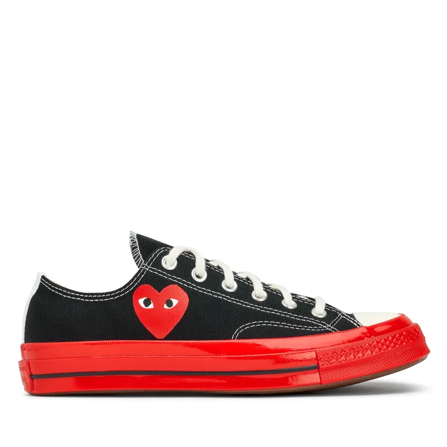 Мужские черные кроссовки Comme Des Garcons Play X Converse, черный