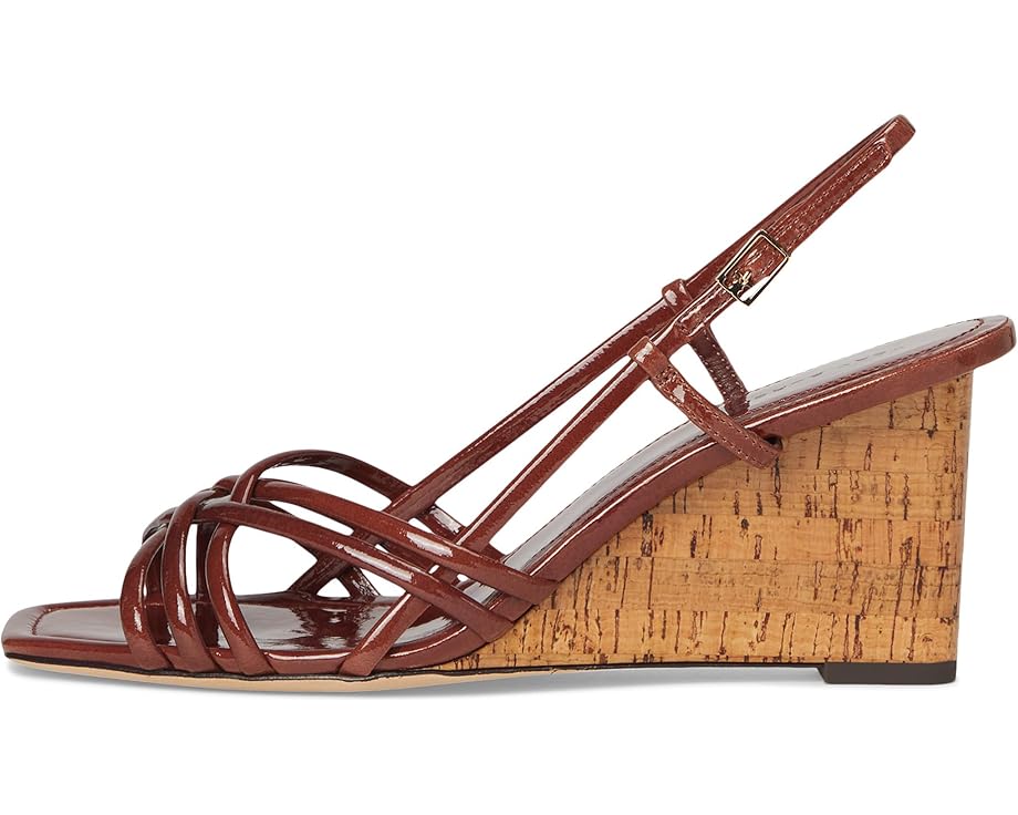 Туфли Tory Burch Multi Strap Wedge Sandals 75mm, цвет Russet Brown/Russet Brown — фото 4