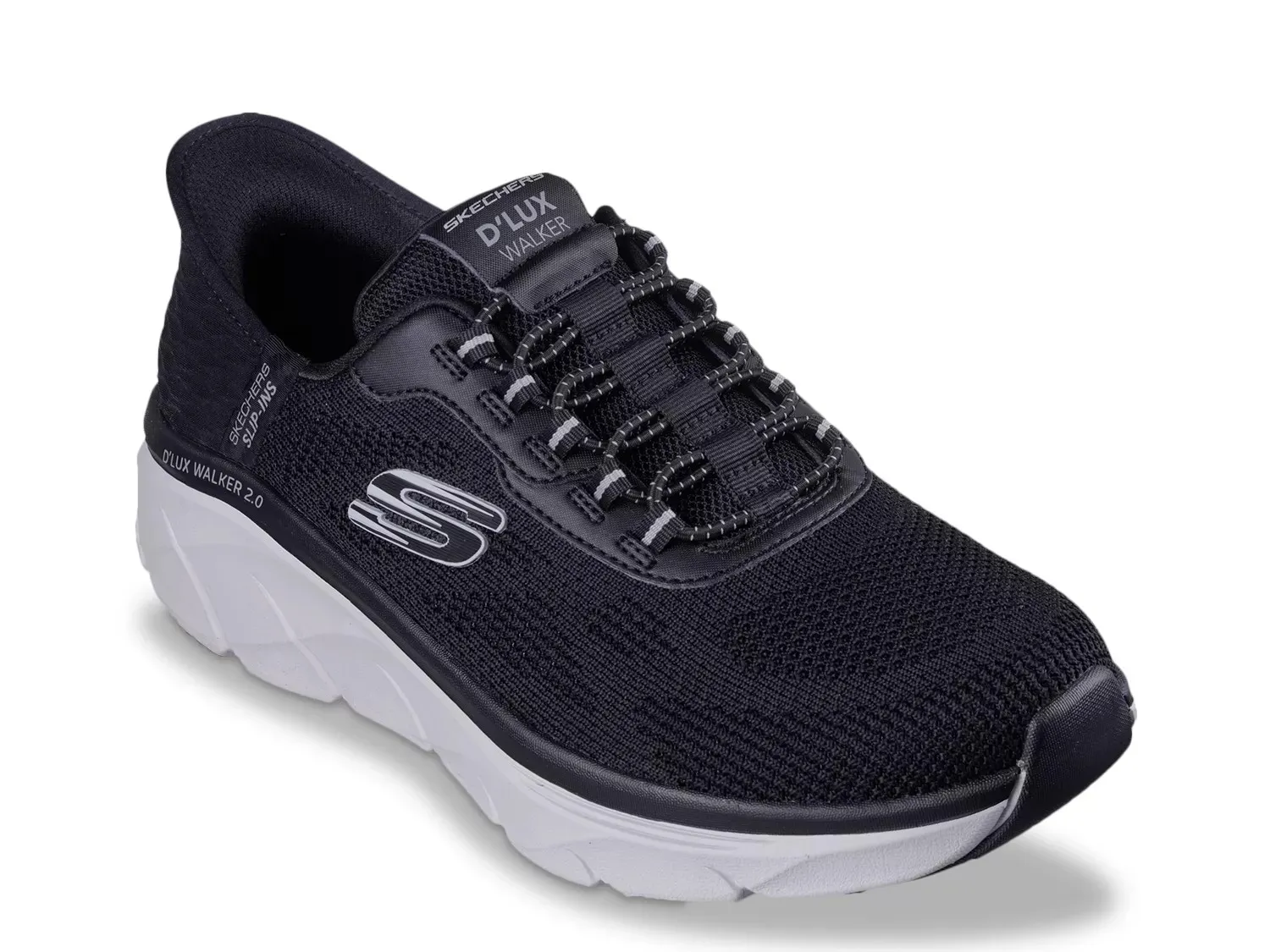 

Кроссовки Skechers Hands Free Slip-ins Relaxed Fit D'Lux Walker 2.0 Rezinate — мужские, черные/серые