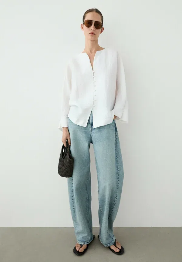 Блуза Massimo Dutti, белый — фото 2