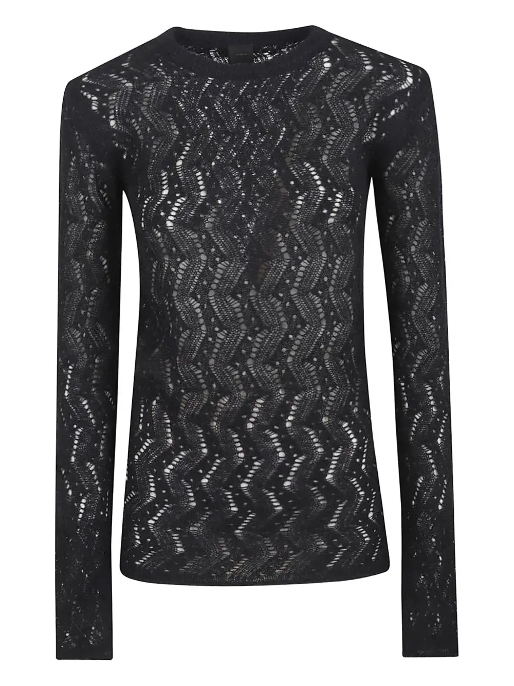 

Ажурный шерстяной джемпер Pinko, черный