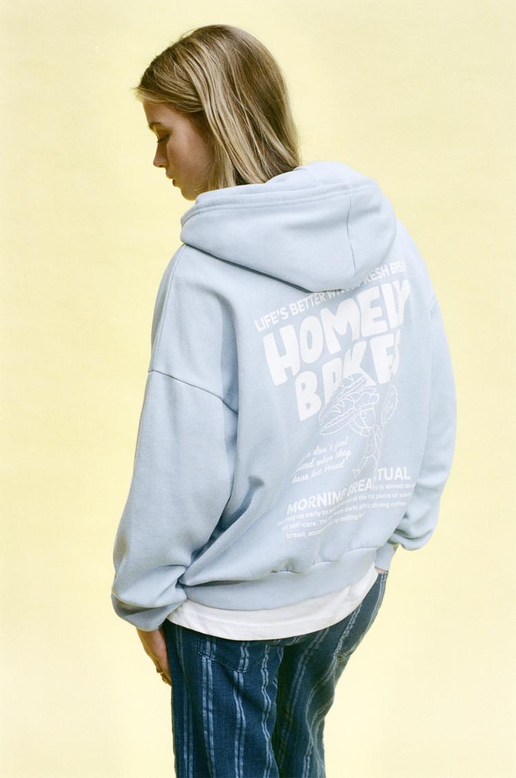 

Домашние рюкзаки с капюшоном Pull And Bear, голубой
