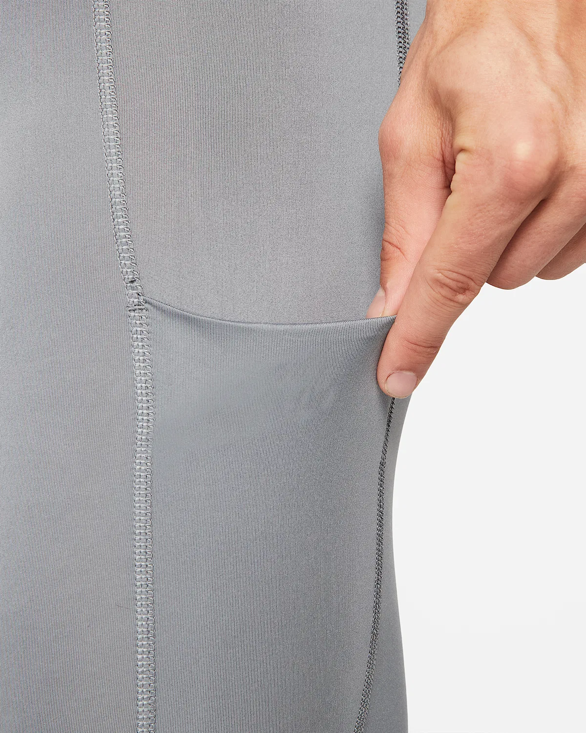 Мужские фитнес-лосины Nike Pro Dri-FIT, Smoke Grey/Black — фото 3