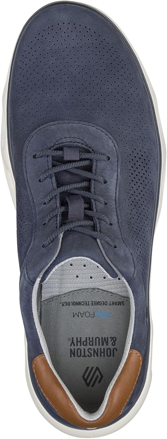 Мужские кроссовки Johnston Murphy Reactivate U-Throat для повседневной и официальной носки Johnston & Murphy, Navy Nubuck — фото 2