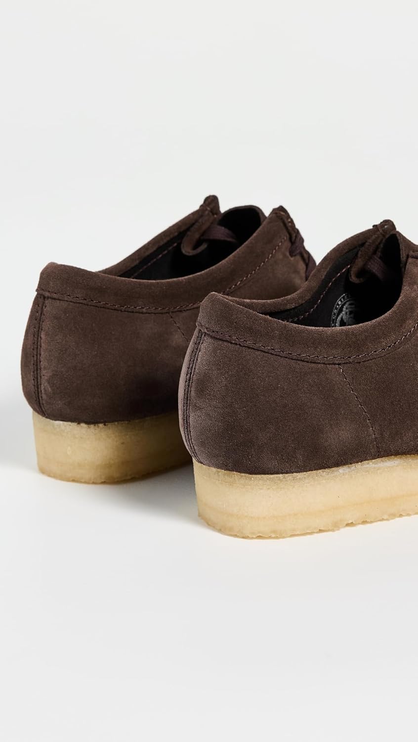 Мужские замшевые туфли Wallabee от Clarks, темно-коричневый — фото 3