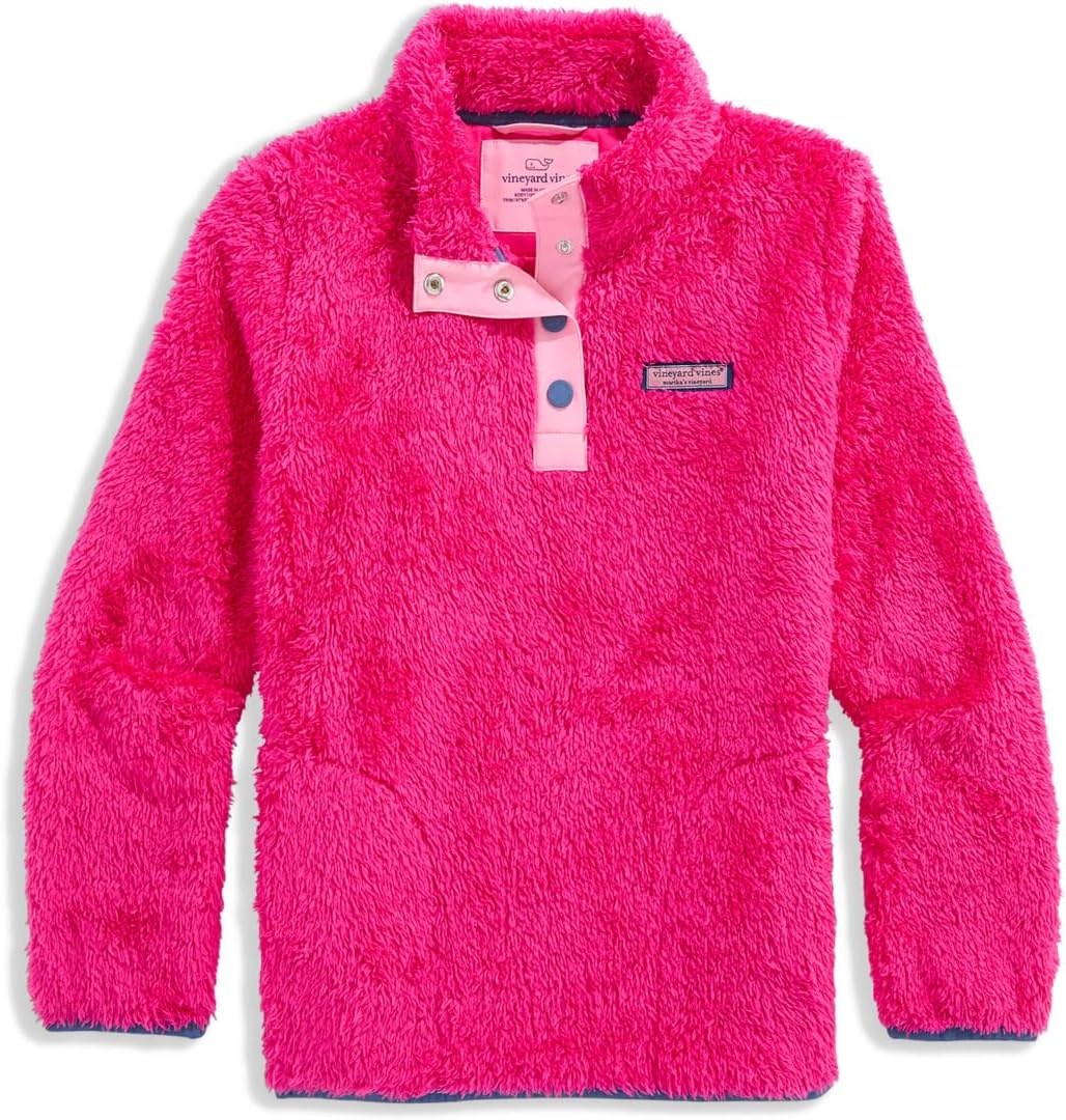 

Толстовка Vineyard Vines Kids Teddy Snap Placket Pull-Over, цвет Charm Pink