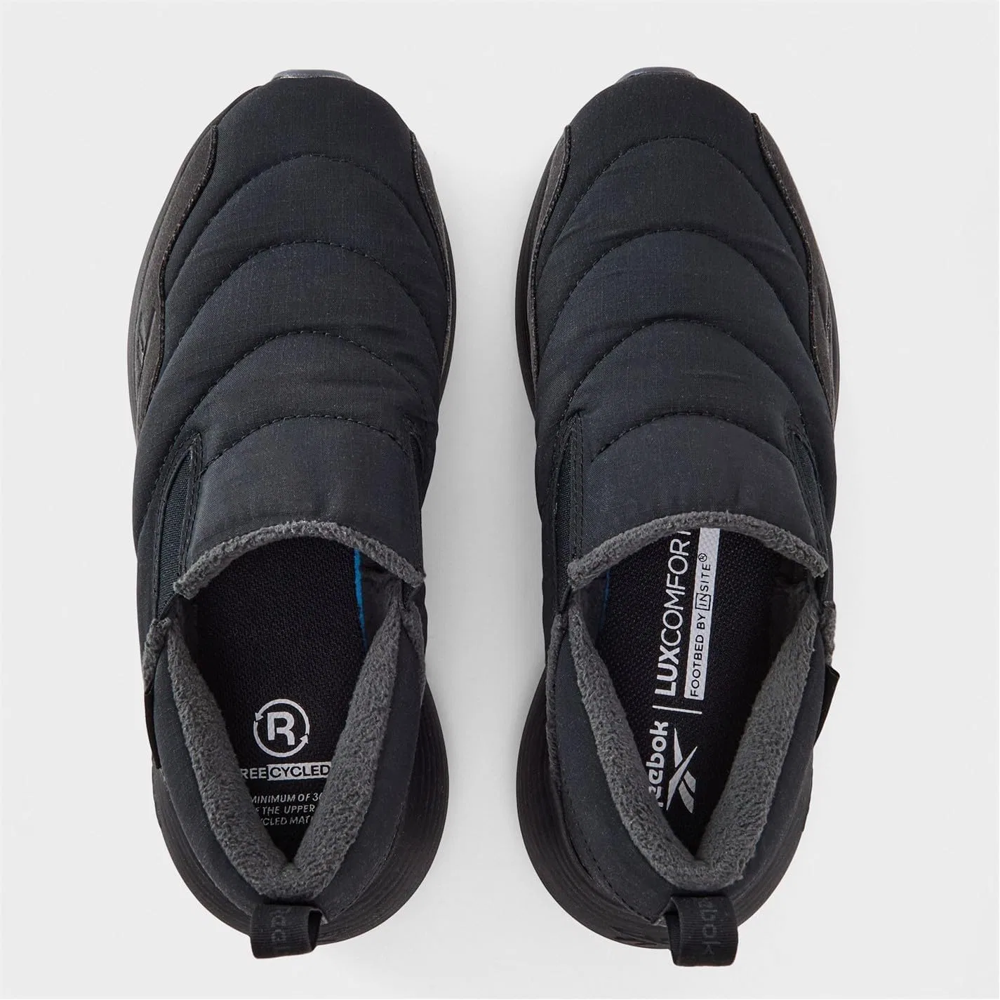 Зимние кроссовки Reebok Unisex DMX Comfort + Slip On, Black Grey 6 Grey 3 — фото 4
