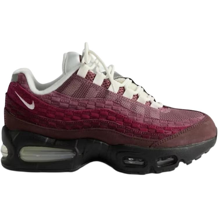 Nike KITH x Air Max 95 Low top детские кроссовки для бега Dark Burgundy Unisex — фото 3
