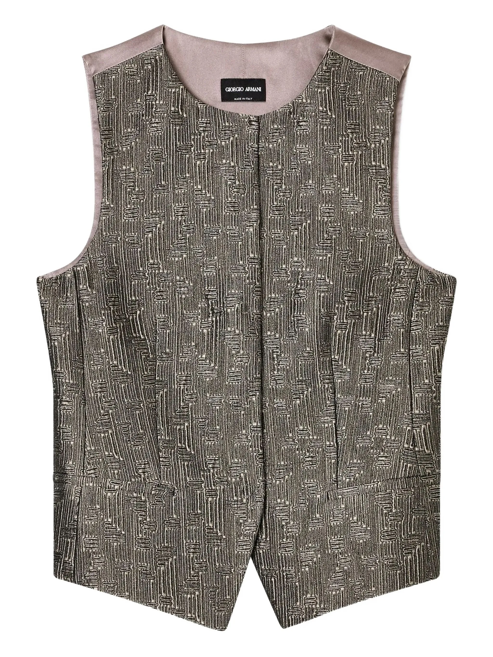 

Жилет с круглым вырезом Giorgio Armani, черный