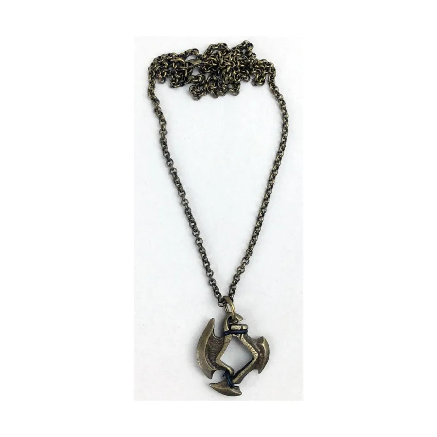 

Подвеска, лезвие топора d6, 12 мм, с отделкой из старой латуни, Dice Jewelry - Necklaces (Chessex)