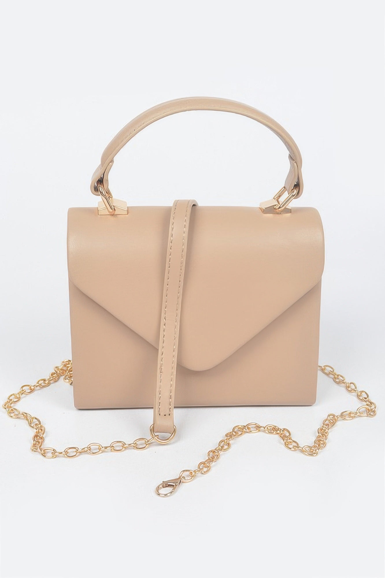 

Искусственная кожа Клатч с простой ручкой FASHNZFAB, Nude