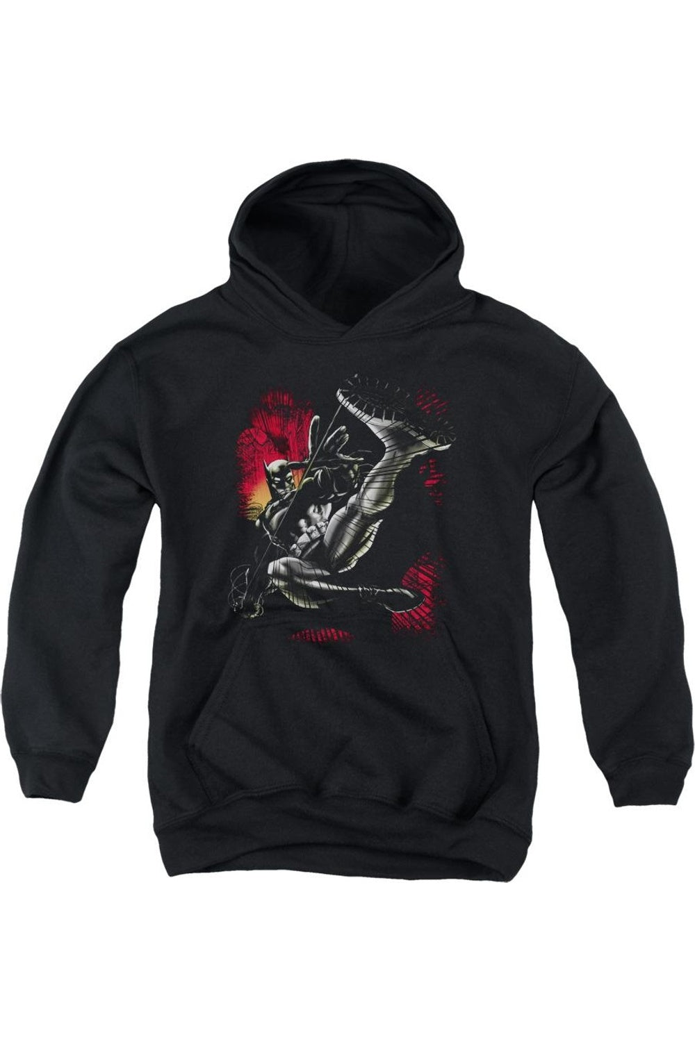 

Батмен худи с капюшоном для детей Kick Swing Gildan, черный