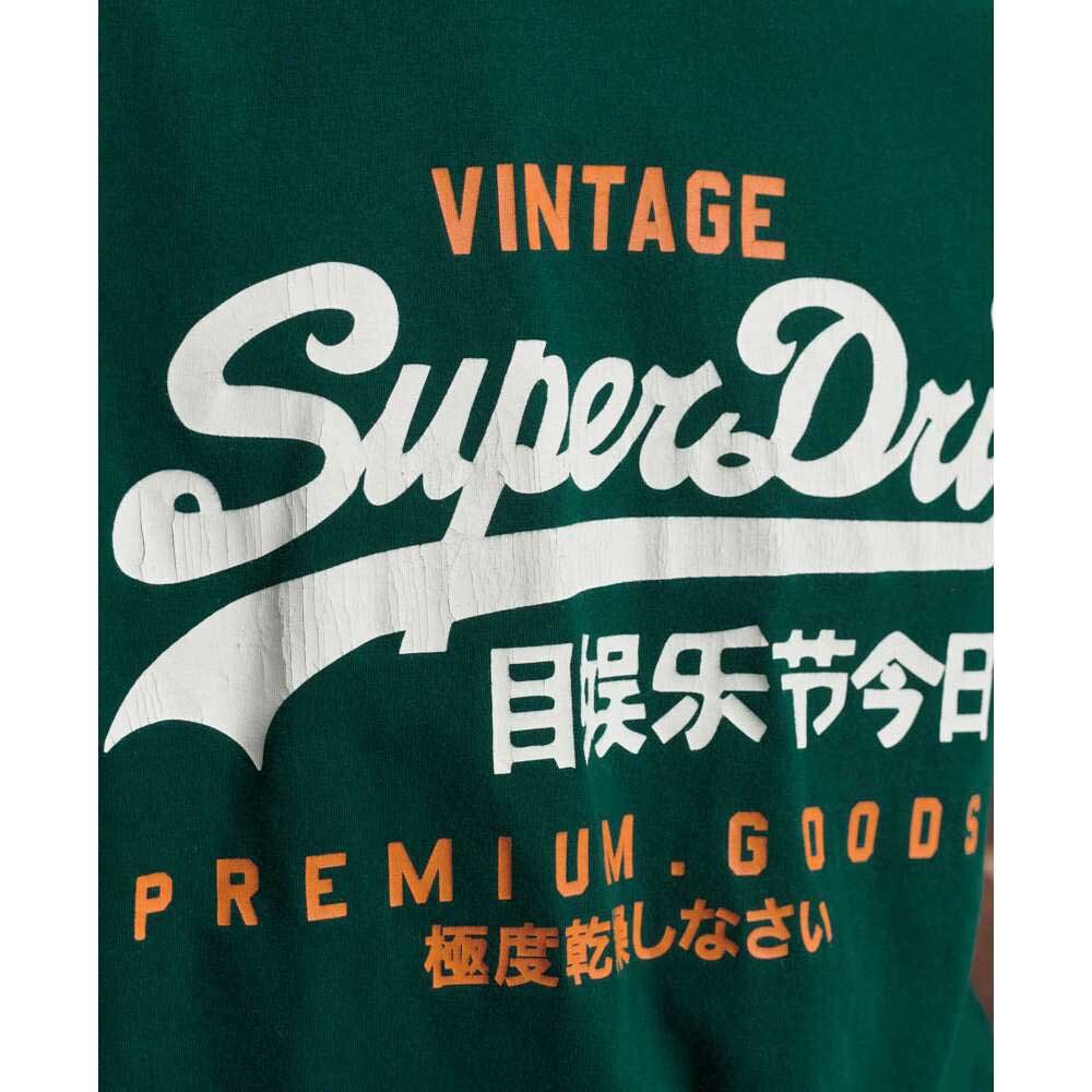 Футболка Superdry Classic Vintage Logo Heritage Short Sleeve Round Neck, зеленый — фото 4