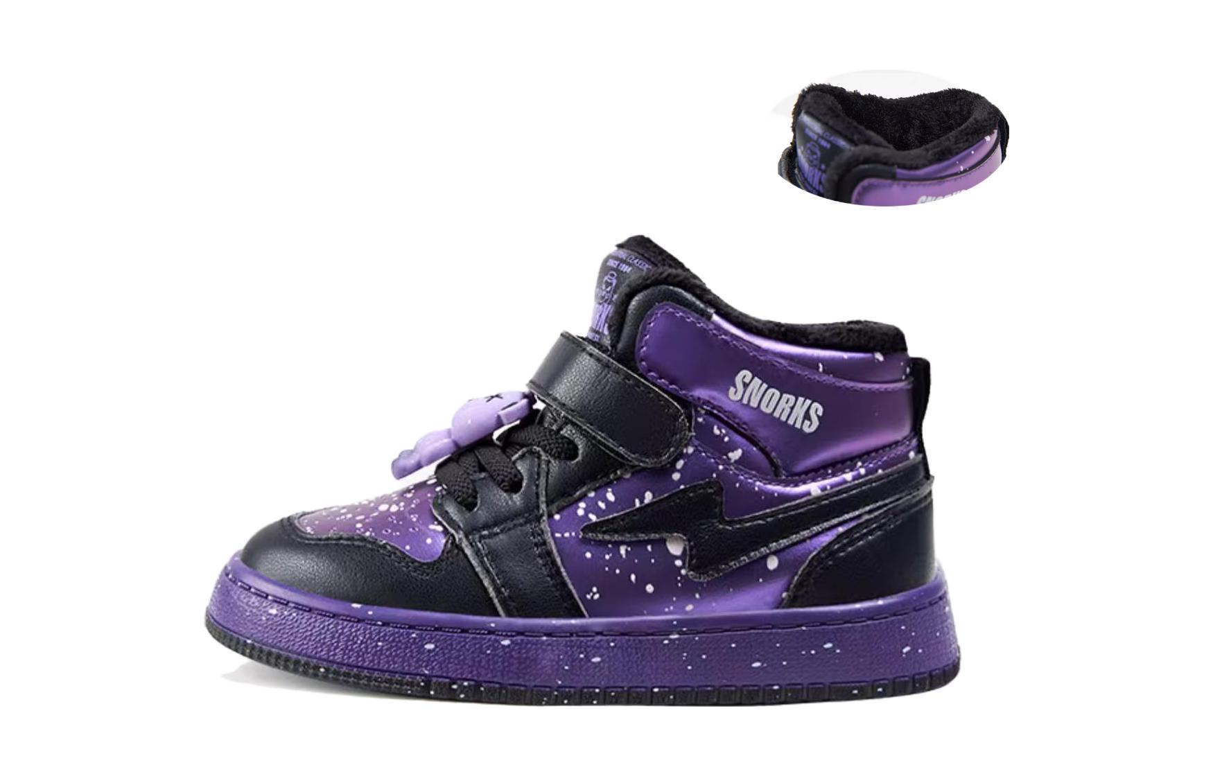 

Высокие детские кроссовки для скейтбординга SNORKS, синий/фиолетовый