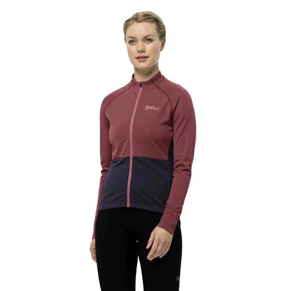 

Футболка Jack Wolfskin Morobbia FZ long sleeve, фиолетовый