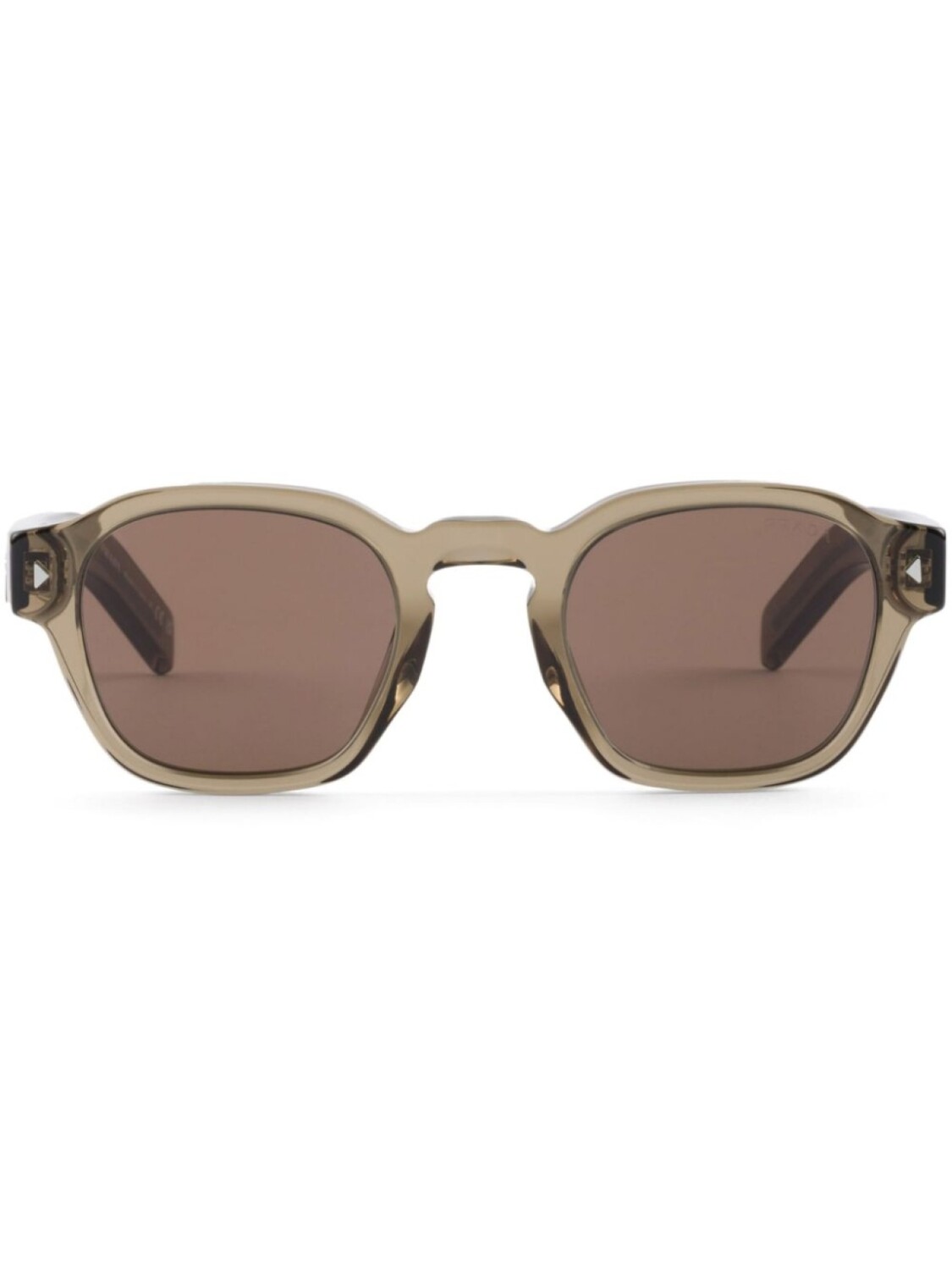 

Солнцезащитные очки в круглой оправе Prada Eyewear, коричневый