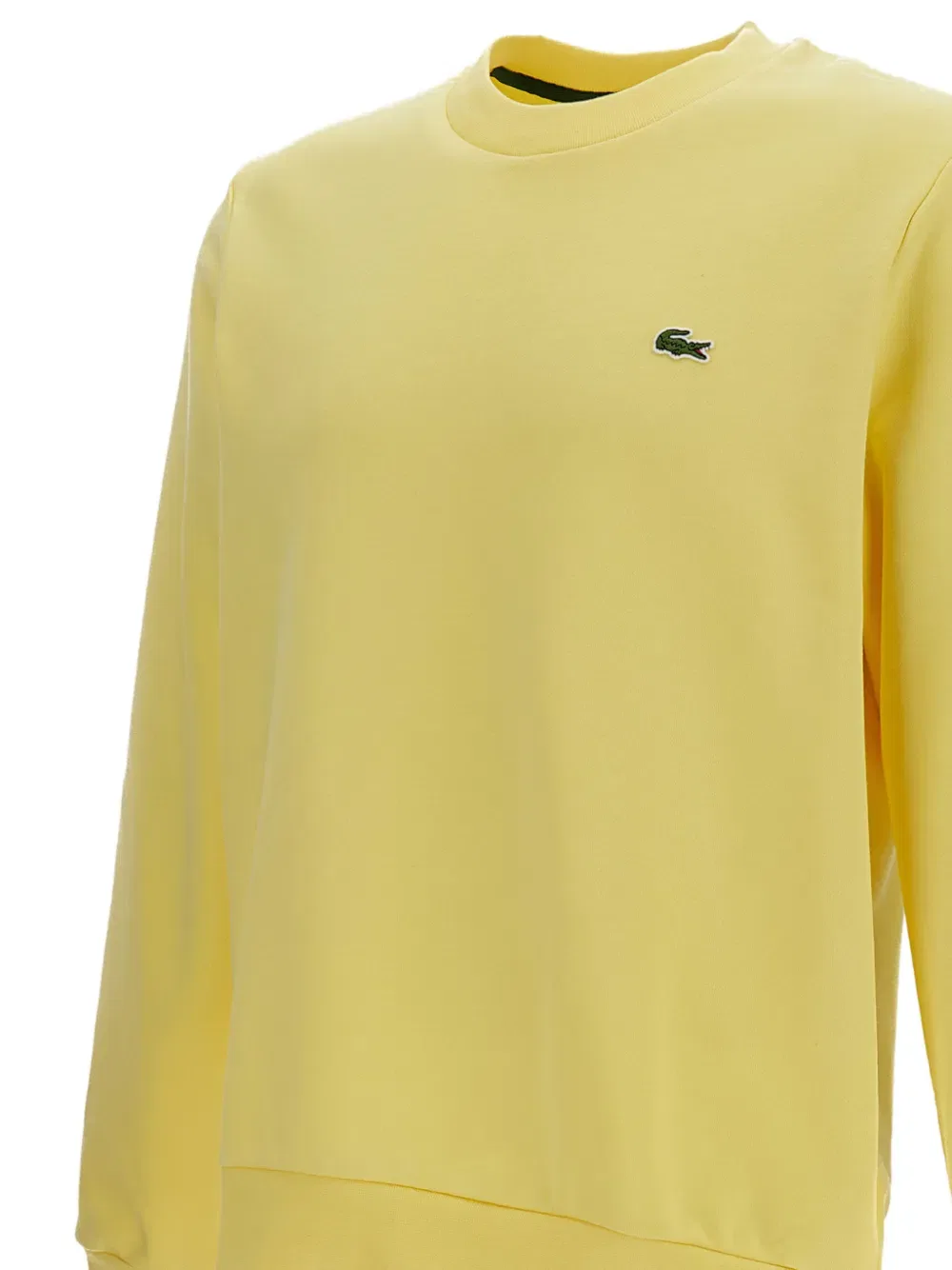 Свитер с круглым вырезом и логотипом Lacoste, желтый — фото 3