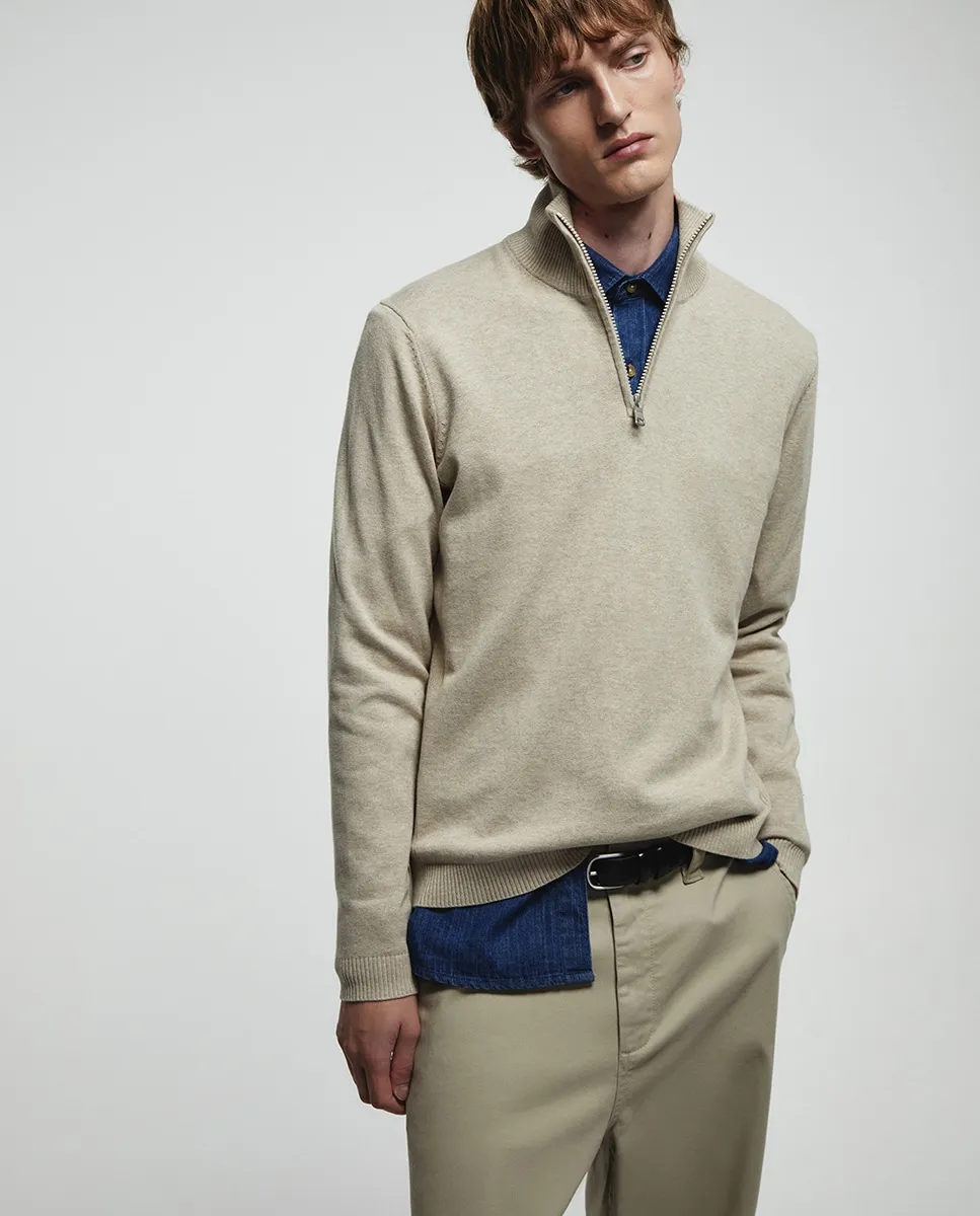 

Джерси с молнией Sfera, светло-серый