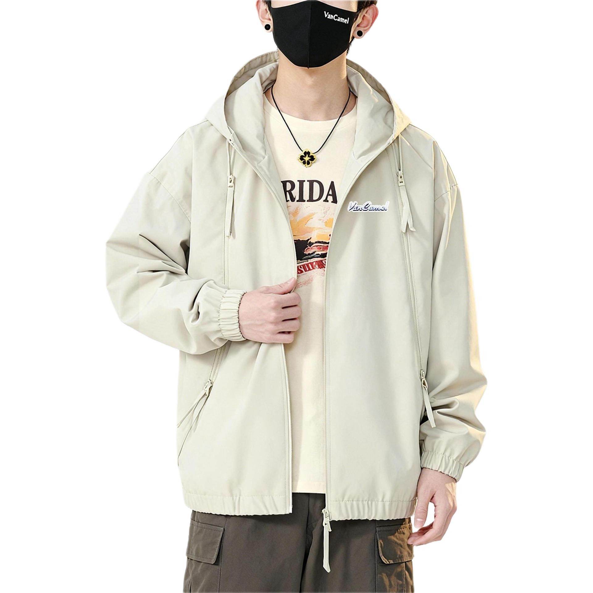 

Куртка Unisex Hooded Thickened VanCamel, экрю fleece-lined