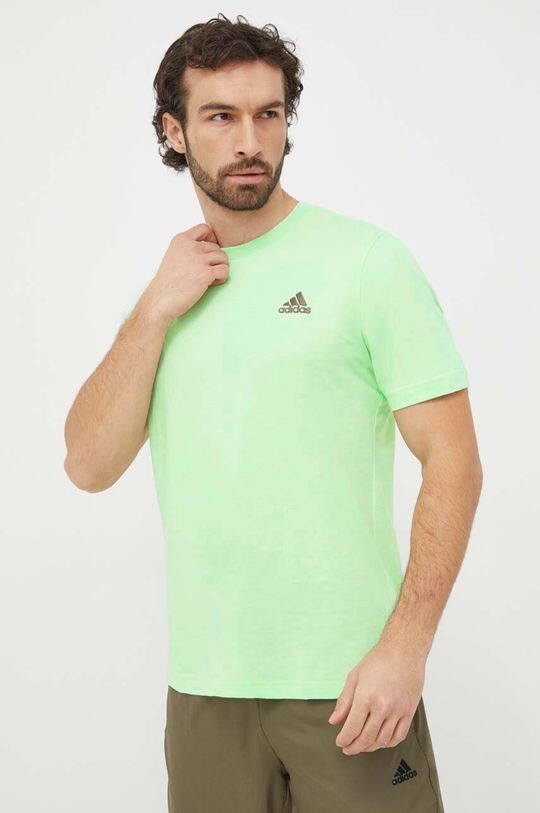 

Хлопковая футболка adidas, зеленый
