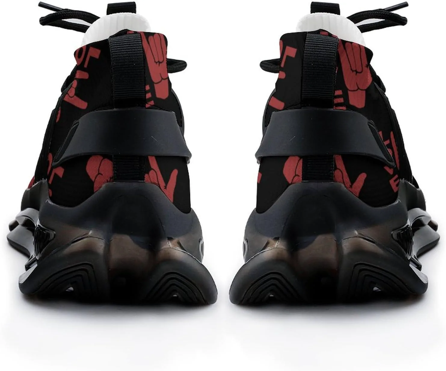 

Мужские спортивные кроссовки с легкой посадкой для бега и тренировок, с надписью на языке жестов ASL 'Я люблю тебя', модные кроссовки LUGyrtwKN