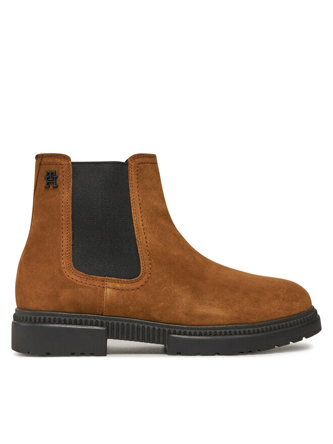 

Ботильоны Casual Cleated Suede Chelsea Tommy Hilfiger, коричневый