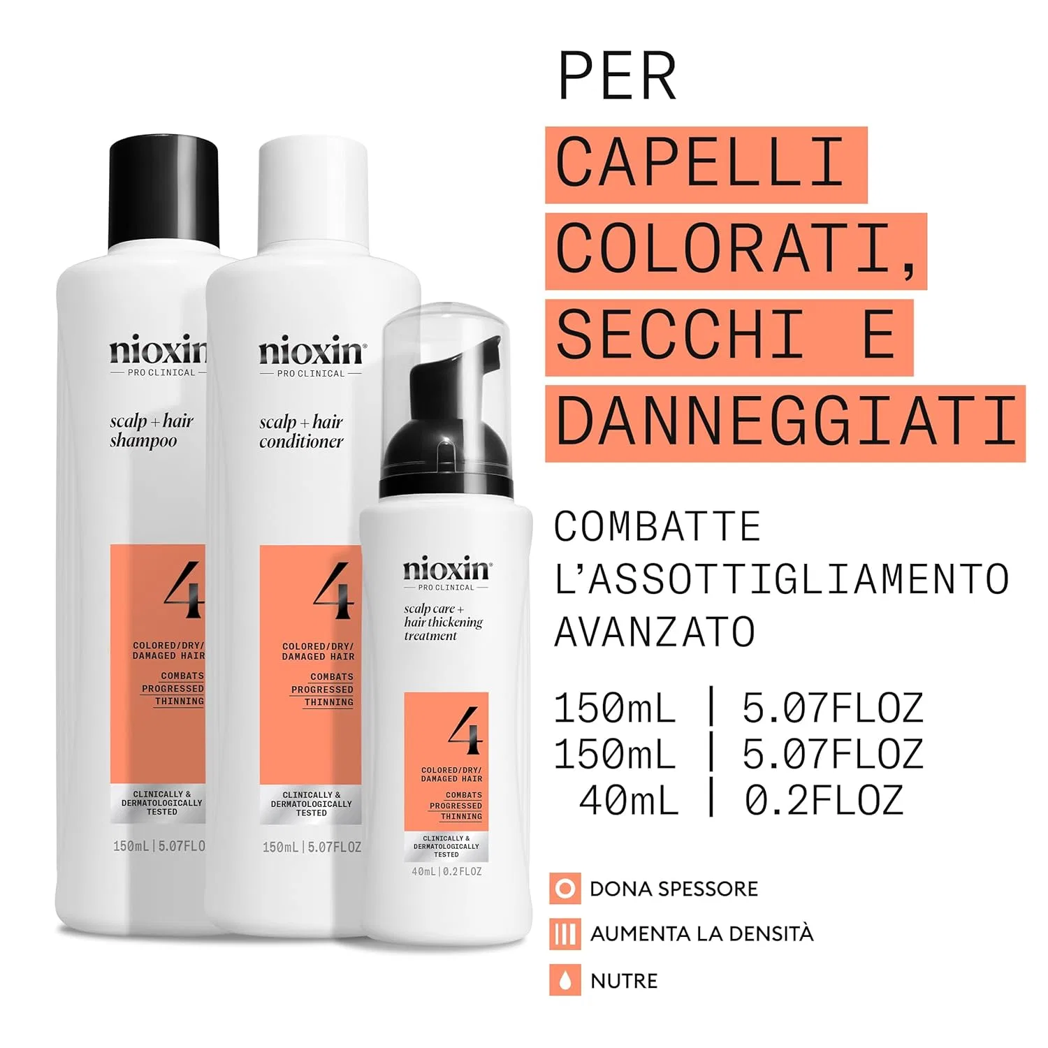 Набор для утолщения волос «Scalp + Hair Thickening System 4 Triphasic Kit» от Nioxin Nioxin — фото 2