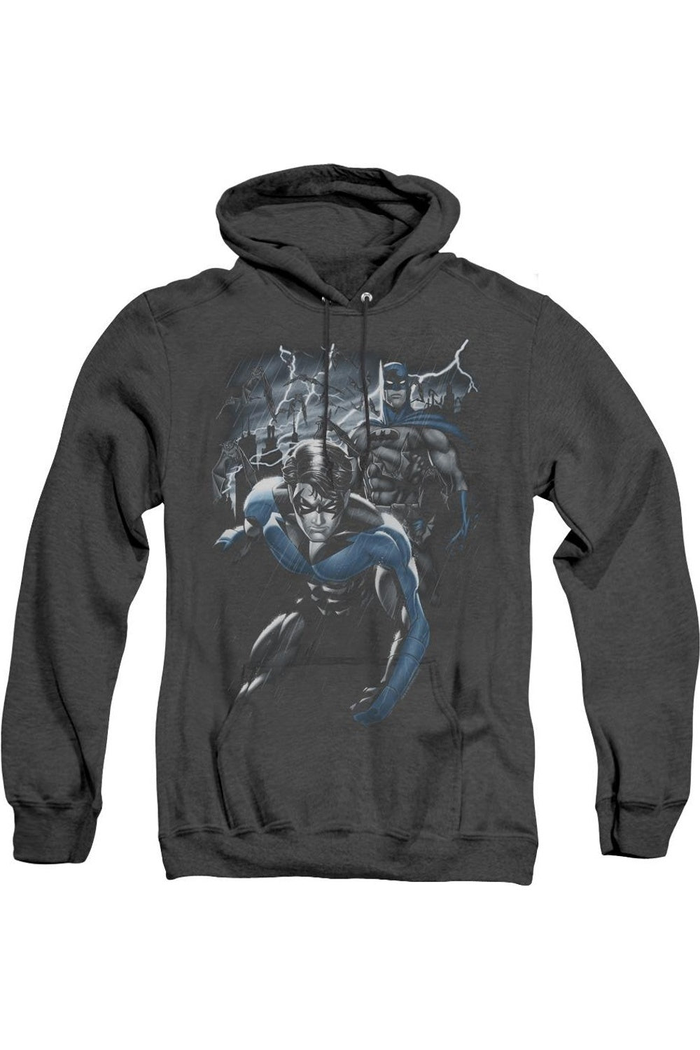 

Batman Dynamic Duo Adult Heather Hoodie / Толстовка с капюшоном Gildan, черный