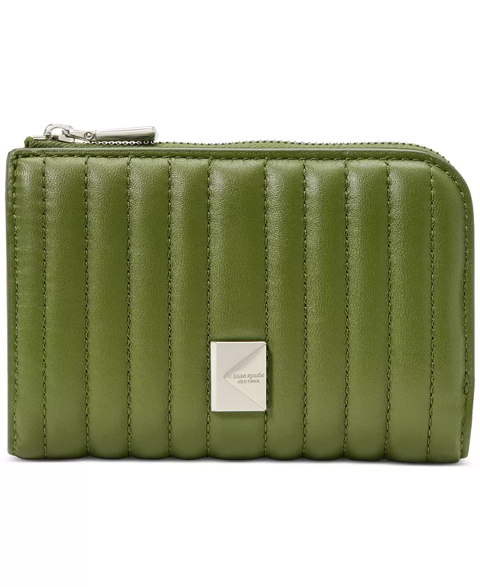 

Компактный кожаный кошелек Deco с стеганым узором kate spade new york, зеленый