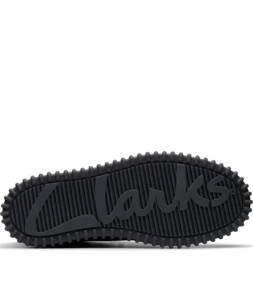 Мужские высокие мокасины из кожи Clarks Torhill Hi чёрные — фото 4