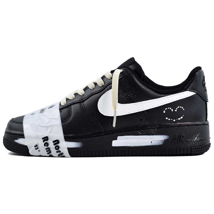 

Кроссовки Nike Air Force 1 Skateboard Shoes Women's Low-Top Black White, Черный, Кроссовки Nike Air Force 1 Skateboard Shoes Women's Low-Top Black White