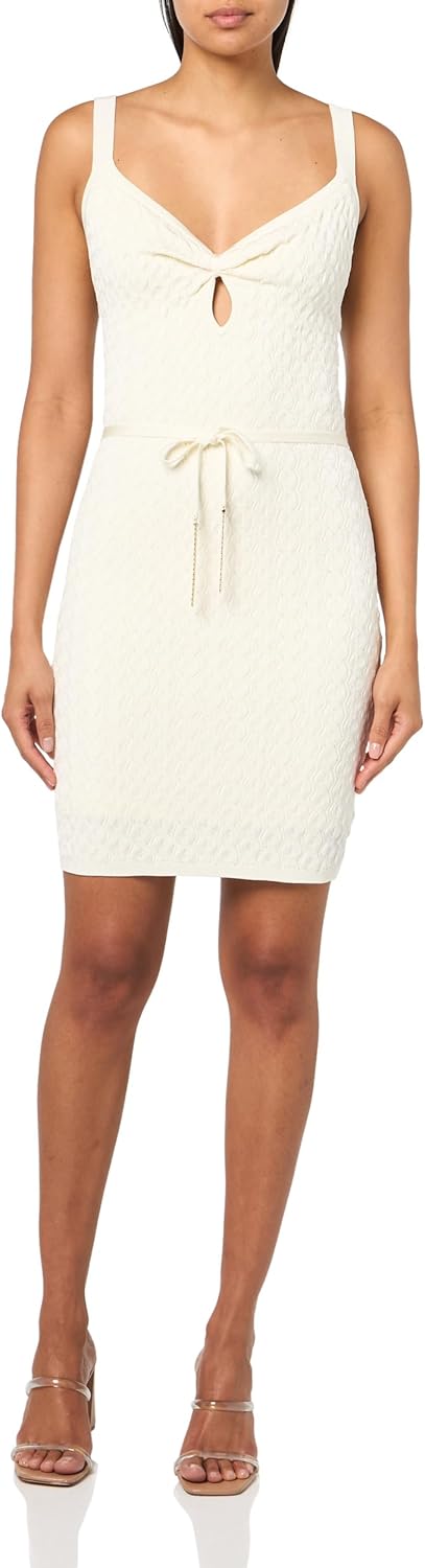 

Платье GUESS Silvie Mirage без рукавов с вырезом, Dove White