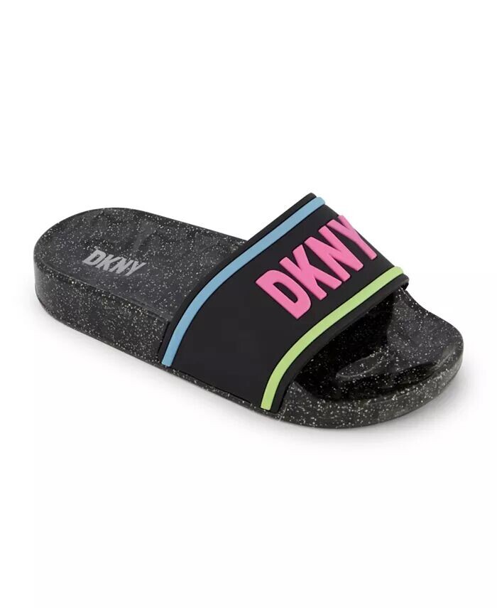 

Формованные шлепанцы для маленьких девочек Dkny, черный