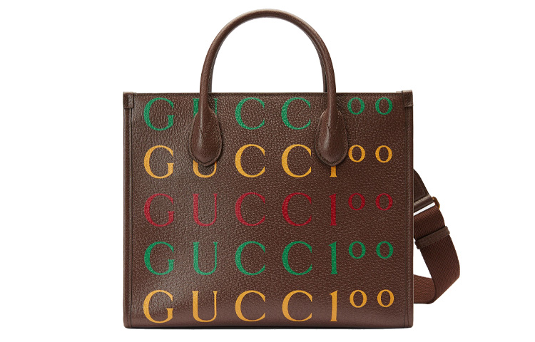 

GUCCI Кожаная наплечная сумка через плечо маленькая унисекс коричневая