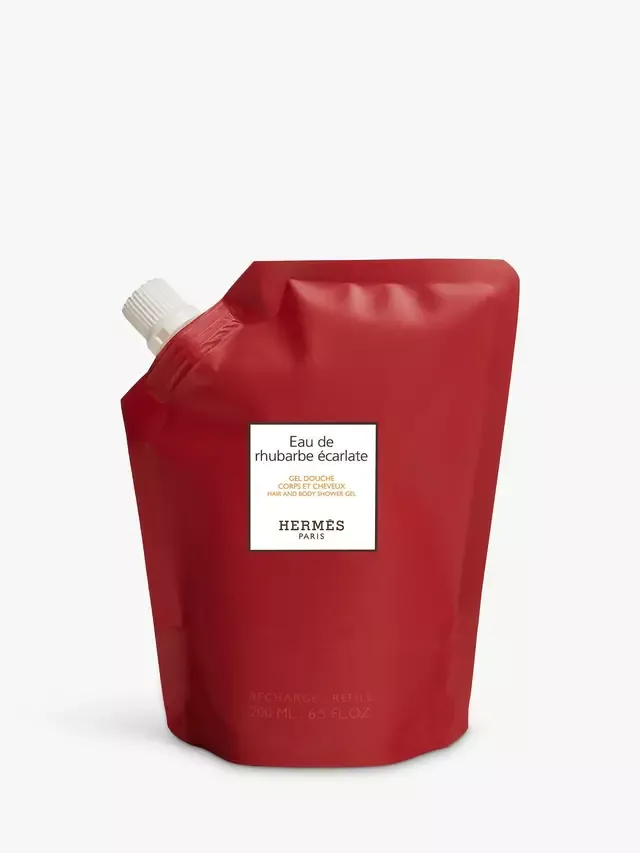 Сменный гель для душа для волос и тела Eau de Rhubarbe Écarlate, 200 мл Hermès