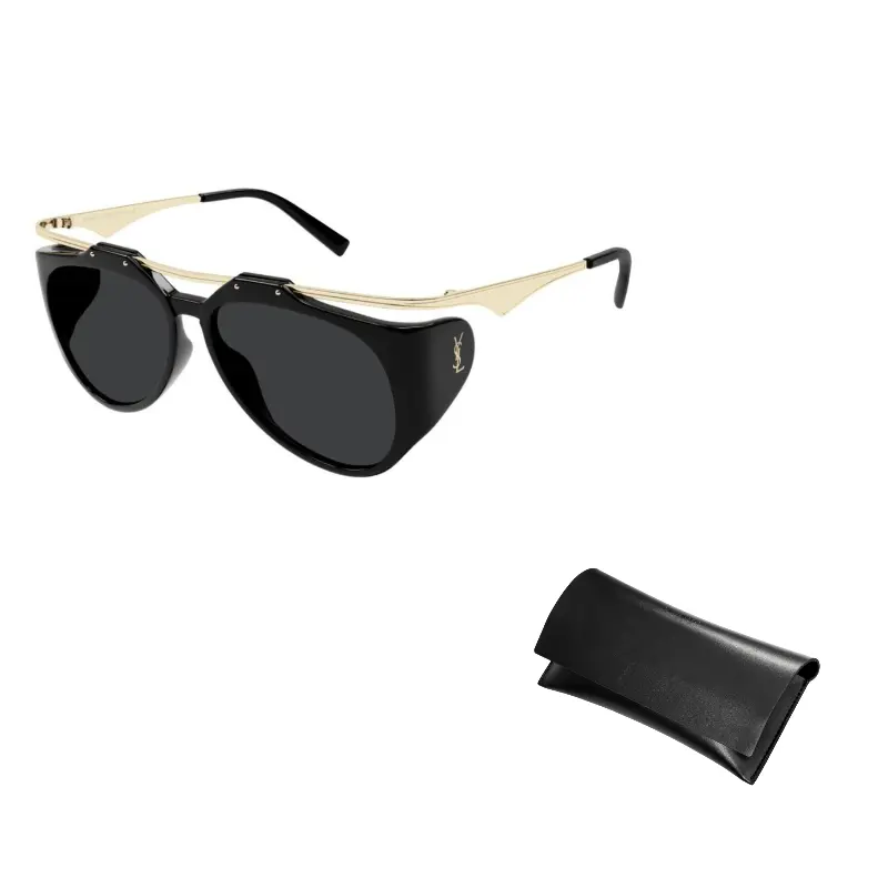 

SAINT LAURENT Скульптурные солнцезащитные очки Sculpted, Black